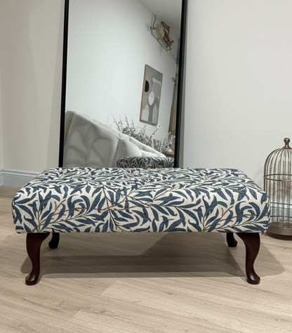 PREMIUM will blue non storage foostool coffee table, footrest pouffe side table - ISTOOLS