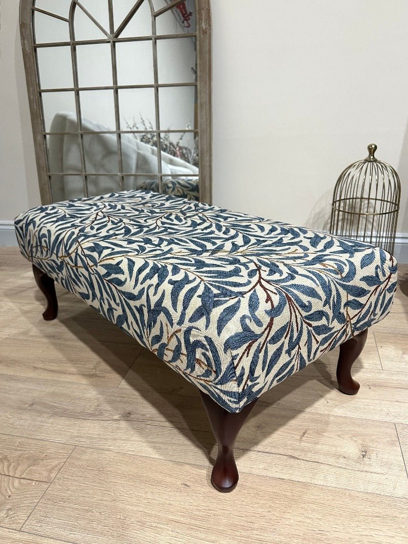 PREMIUM will blue non storage foostool coffee table, footrest pouffe side table - ISTOOLS