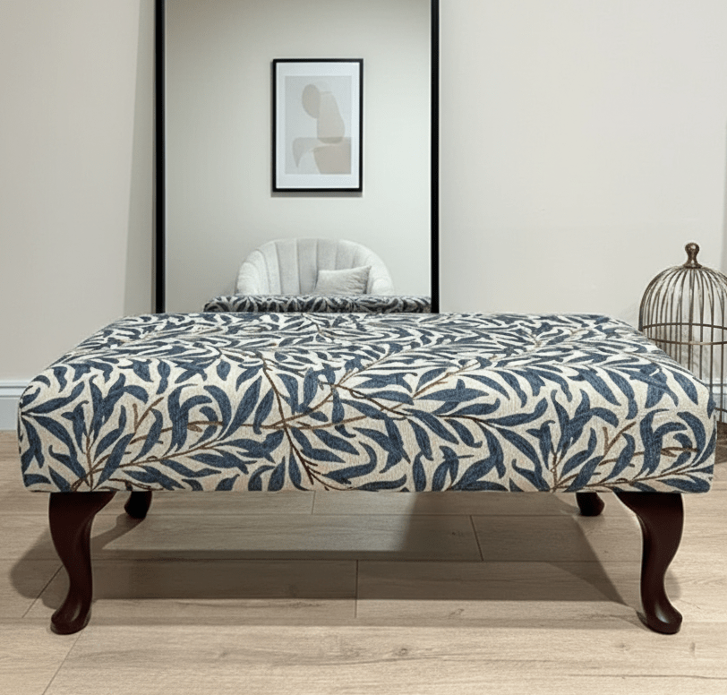 PREMIUM will blue non storage foostool coffee table, footrest pouffe side table - ISTOOLS