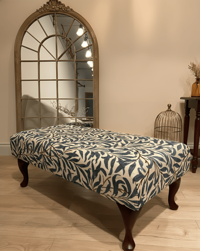 PREMIUM will blue non storage foostool coffee table, footrest pouffe side table - ISTOOLS