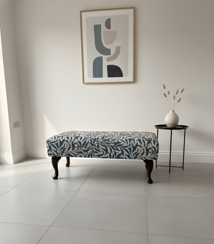 PREMIUM will blue non storage foostool coffee table, footrest pouffe side table - ISTOOLS