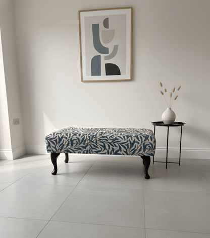 PREMIUM will blue non storage foostool coffee table, footrest pouffe side table - ISTOOLS