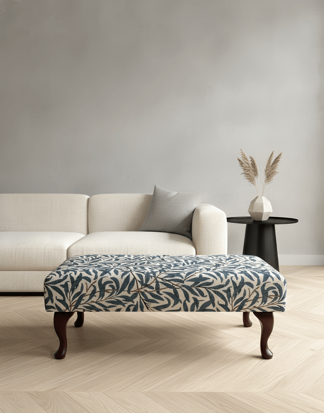 PREMIUM will blue non storage foostool coffee table, footrest pouffe side table - ISTOOLS