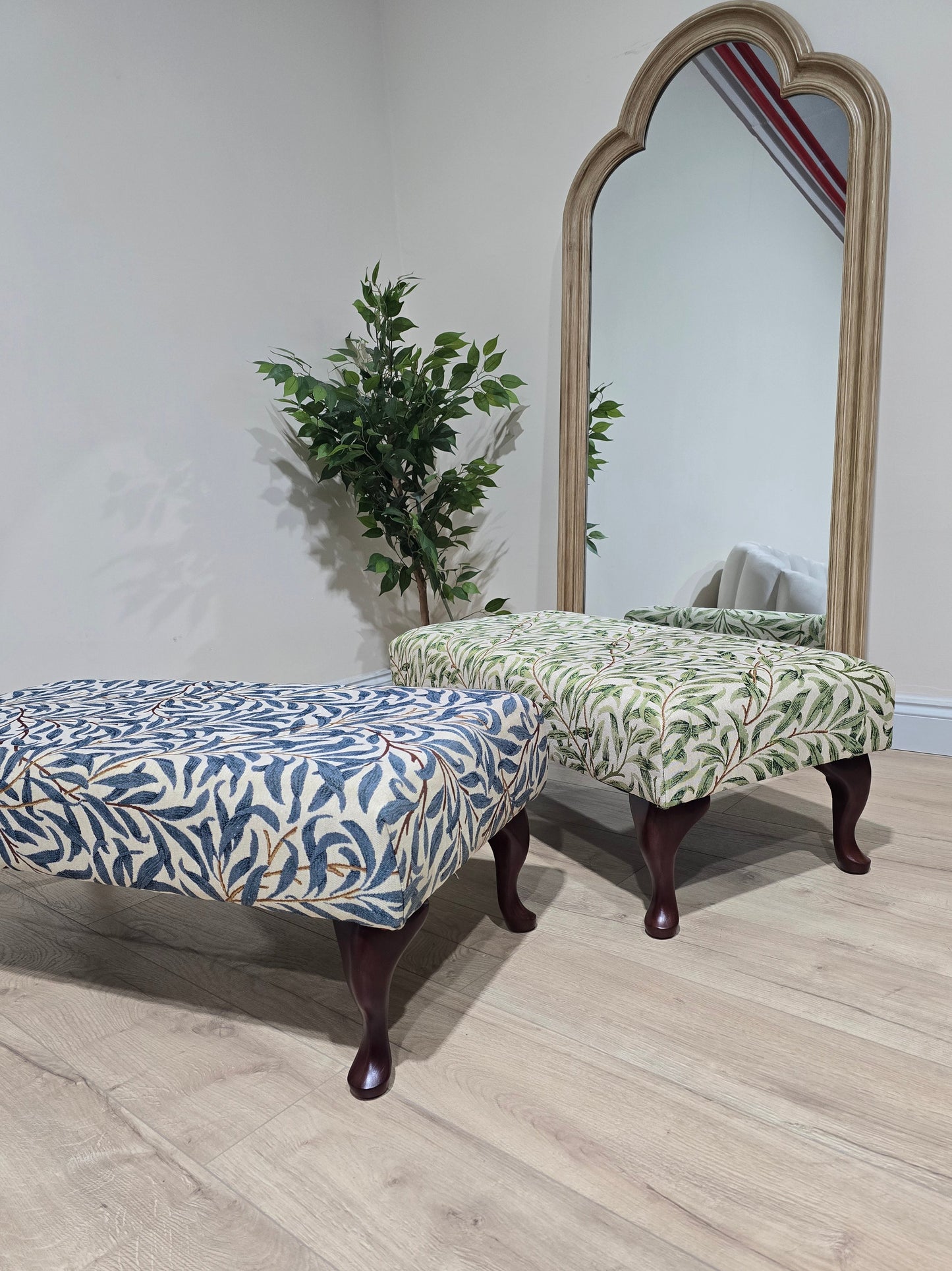 PREMIUM will blue non storage foostool coffee table, footrest pouffe side table - ISTOOLS