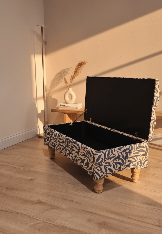 PREMIUM will storage coffee table , Ottoman with Storage, Patterned Footstool Pouffe, side living room table - ISTOOLS