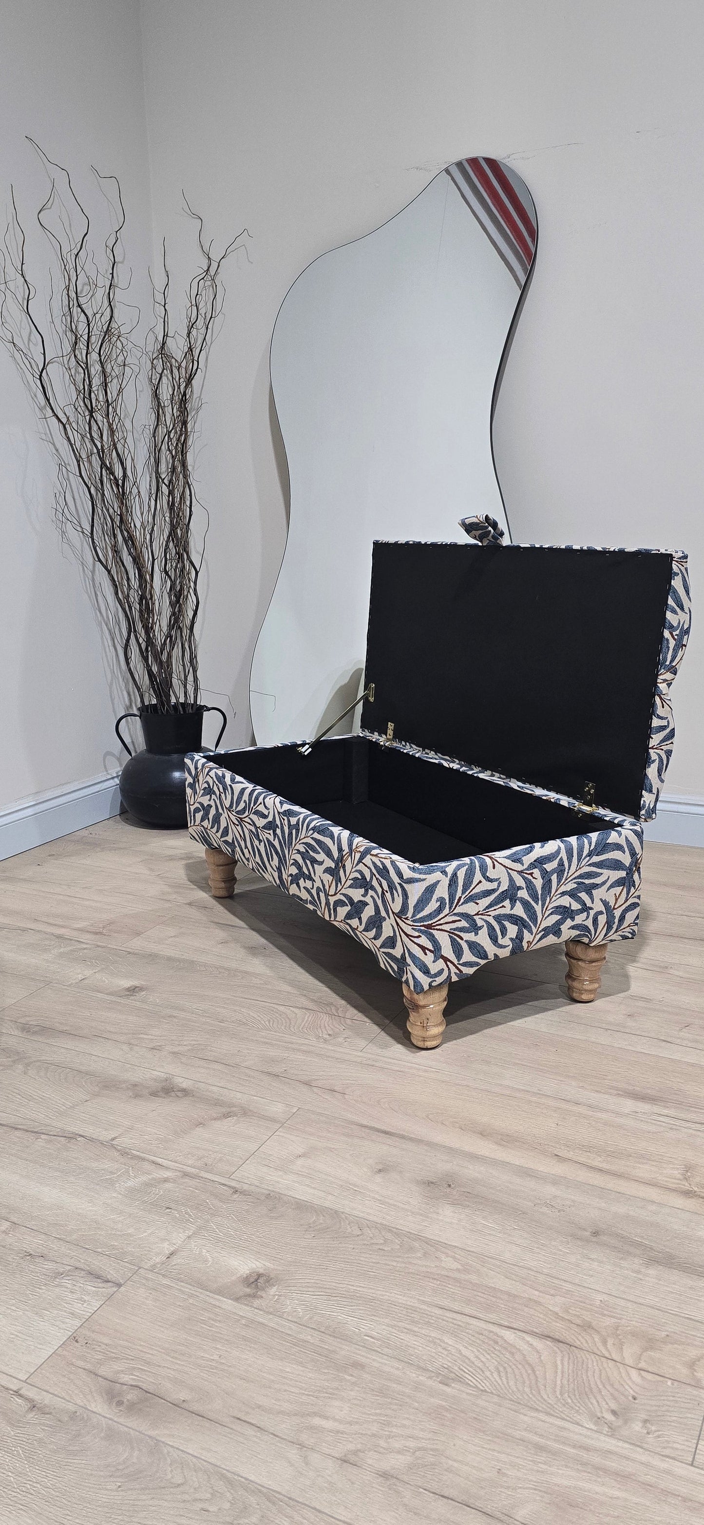 PREMIUM will storage coffee table , Ottoman with Storage, Patterned Footstool Pouffe, side living room table - ISTOOLS