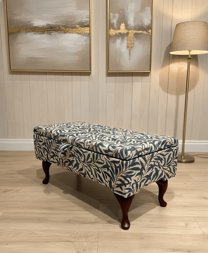 Multifunctional patterned footstool storage bench for bedroom and lounge - ISTOOLS