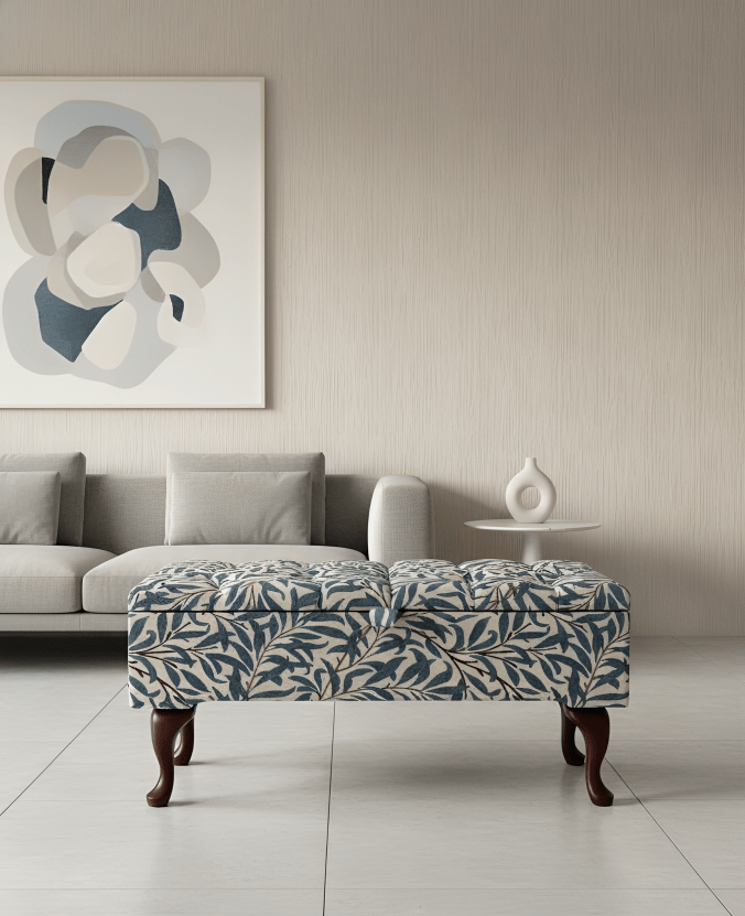 PREMIUM will storage coffee table , Ottoman with Storage, Patterned Footstool Pouffe, side living room table - ISTOOLS