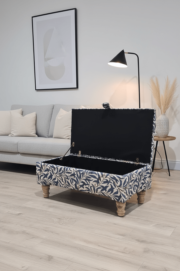 PREMIUM will storage coffee table , Ottoman with Storage, Patterned Footstool Pouffe, side living room table - ISTOOLS