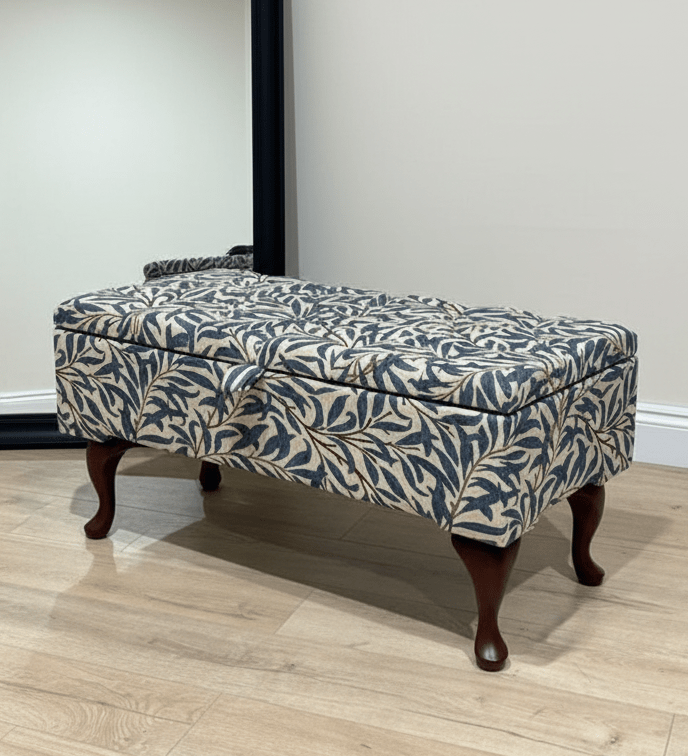 Premium coffee table ottoman with cushioned top and spacious internal storage UK - ISTOOLS