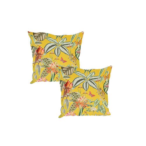 PREMIUM ZEN FOOTSTOOL YELLOW FIRST BIRD FLORAL POUFFE FOOTREST - ISTOOLS