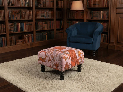Printed Fabric Bespoke Footstool – Comfort Meets Style (Non - Storage) - ISTOOLS