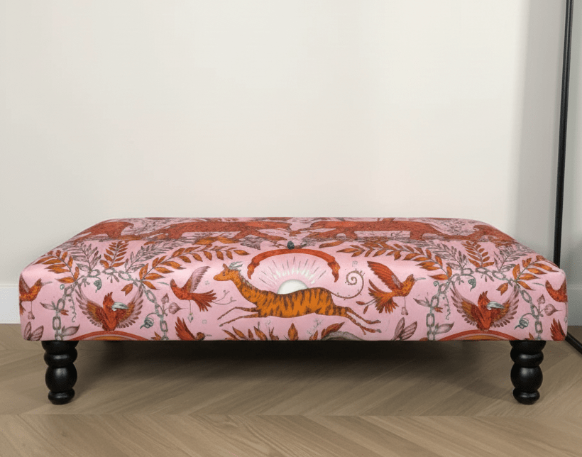 Printed multicolour Fabric Bespoke Footstool - ISTOOLS