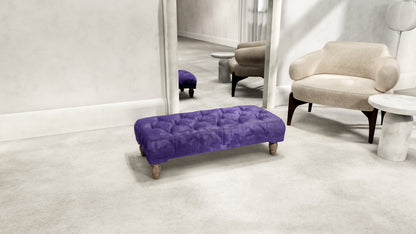Compact and Large Purple Chesterfield Ottoman for UK Homes - ISTOOLS