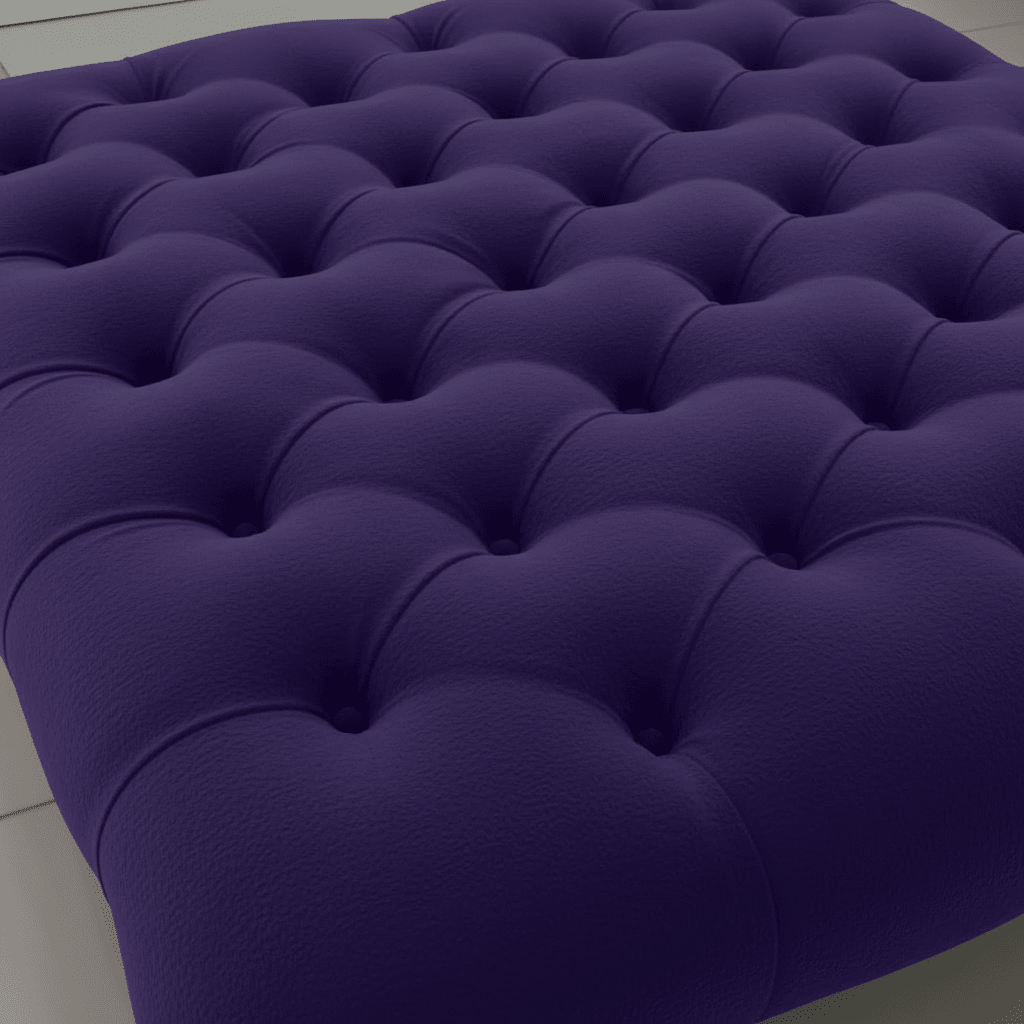 Purple Modern Square Tufted Footstool Multi - Toned Designer Style - ISTOOLS