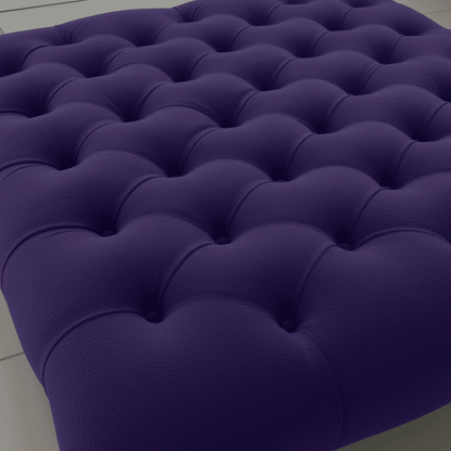 Purple Modern Square Tufted Footstool Multi - Toned Designer Style - ISTOOLS