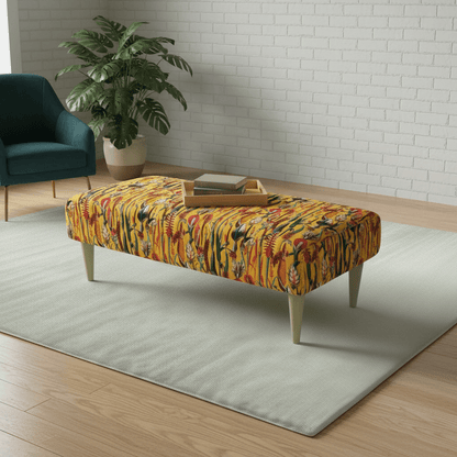 Rectangular Coffee Table Ottoman – Vibrant Multi - Toned Footstool - ISTOOLS