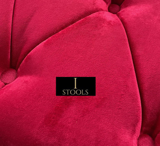 Redish pink colour non storage footstool - ISTOOLS