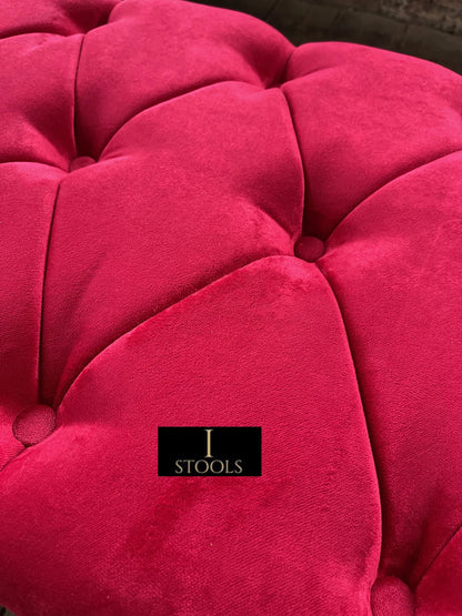 Red/Pink Ottoman Storage Bench | Red/Pink Ottoman Footrest coffee table - ISTOOLS