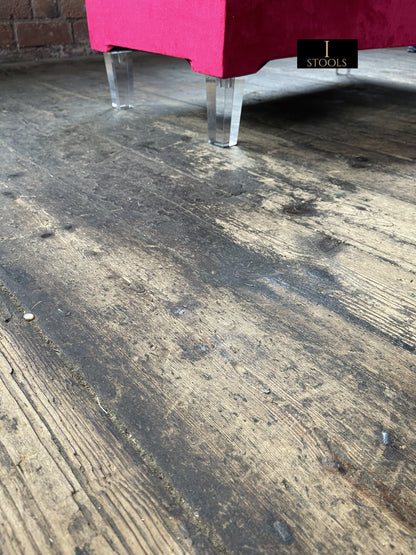 Red/Pink Ottoman Storage Bench | Red/Pink Ottoman Footrest coffee table - ISTOOLS