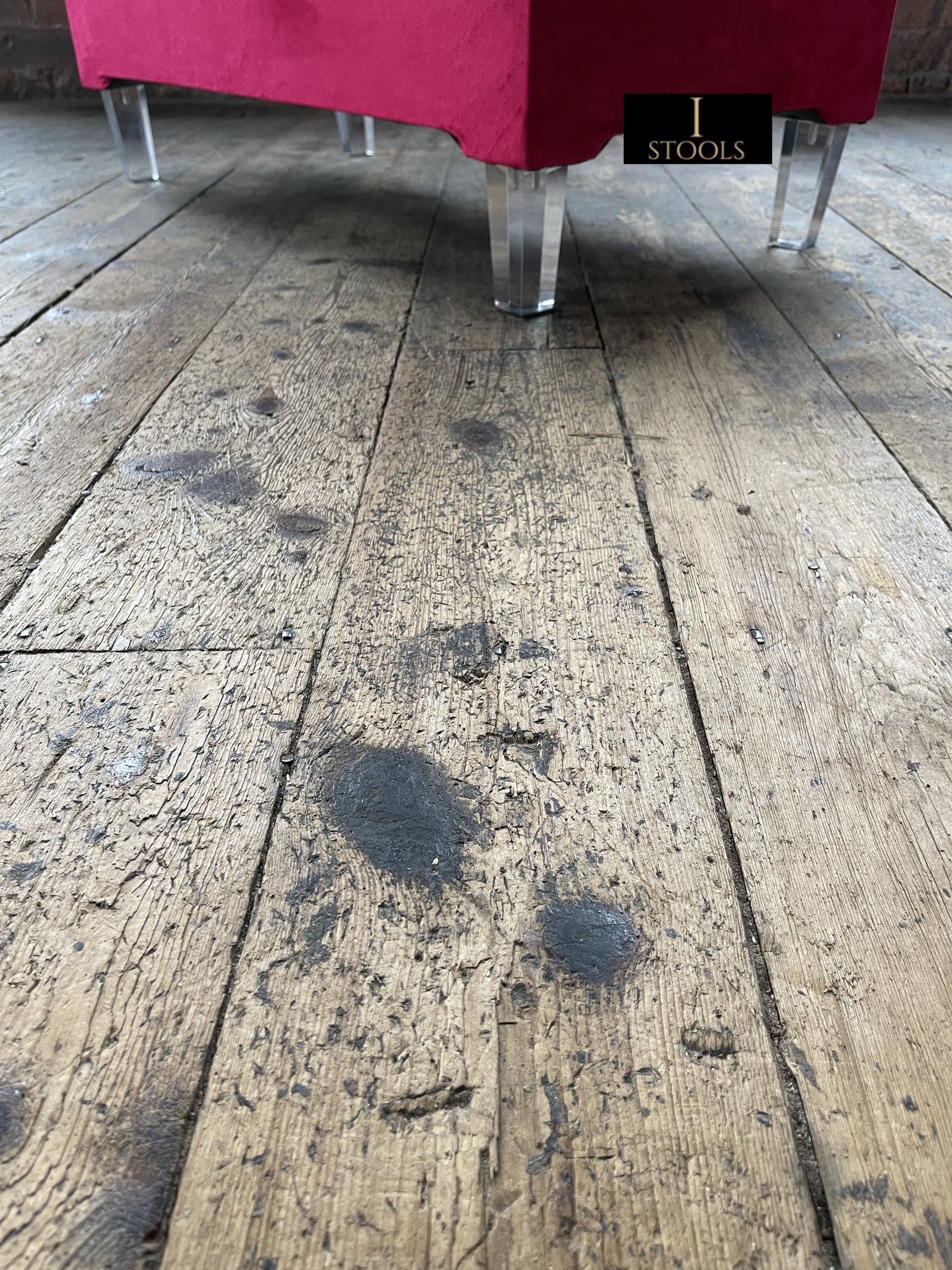 Red/Pink Ottoman Storage Bench | Red/Pink Ottoman Footrest coffee table - ISTOOLS