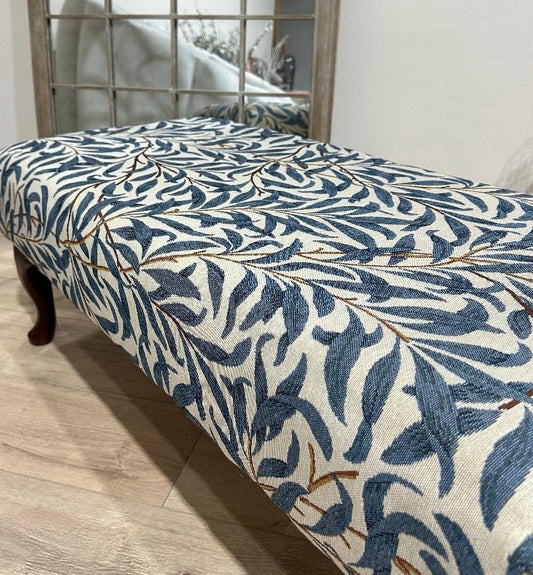Made to measure blue will footstool no legs