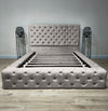 Silver bose bed chesterfield tufted matching buttons
