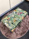 Made to measure green PLAIN LID floral storage box with no legs