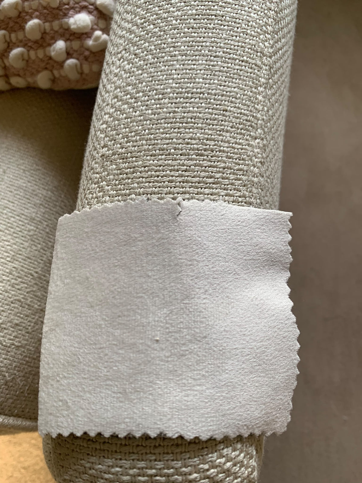 Made to measure ottoman storage cream velvet