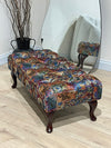 PREMIUM STAINED GLASS FOOTSTOOL | POUFFE FOOTSTOOL TABLE