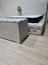 Cream medium Ottoman deep bedroom storage box end of bed storage