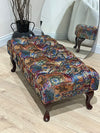 PREMIUM STAINED GLASS FOOTSTOOL | POUFFE FOOTSTOOL TABLE