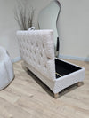 Premium large Teddy Bear Fluffy Creamy White Plain Top Footstool Coffee Table