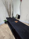 Labrador embroidered black velvet soft luxurious storage coffee table