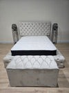 Cream medium Ottoman deep bedroom storage box end of bed storage