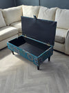 PREMIUM LOOP FLORAL GREEN PATTERN FOOTSTOOL CIRCLE BENCH COFFEE TABLE