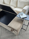 Large double lid storage coffee table double opening seat