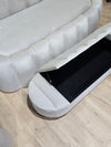 Olivia Creamy white Coffee Table Bench, lid panel lid storage Footstool seat