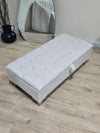 Premium large Teddy Bear Fluffy Creamy White Plain Top Footstool Coffee Table