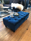 Rectangle chesterfield buttoned Storage Bench coffee table footstool