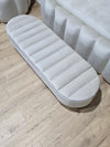 Olivia Creamy white Coffee Table Bench, lid panel lid storage Footstool seat