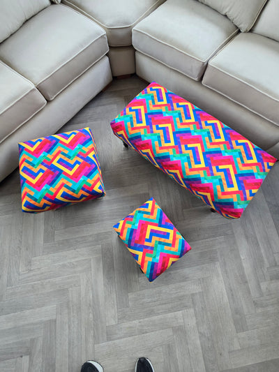 Premium trem Multi colour footstool coffee table window bay seat