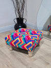 PREMIUM Multi Colour Trem Footstool window bay seat pouffe