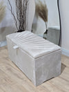 Cream sunshine Ottoman deep bedroom storage box bench seat