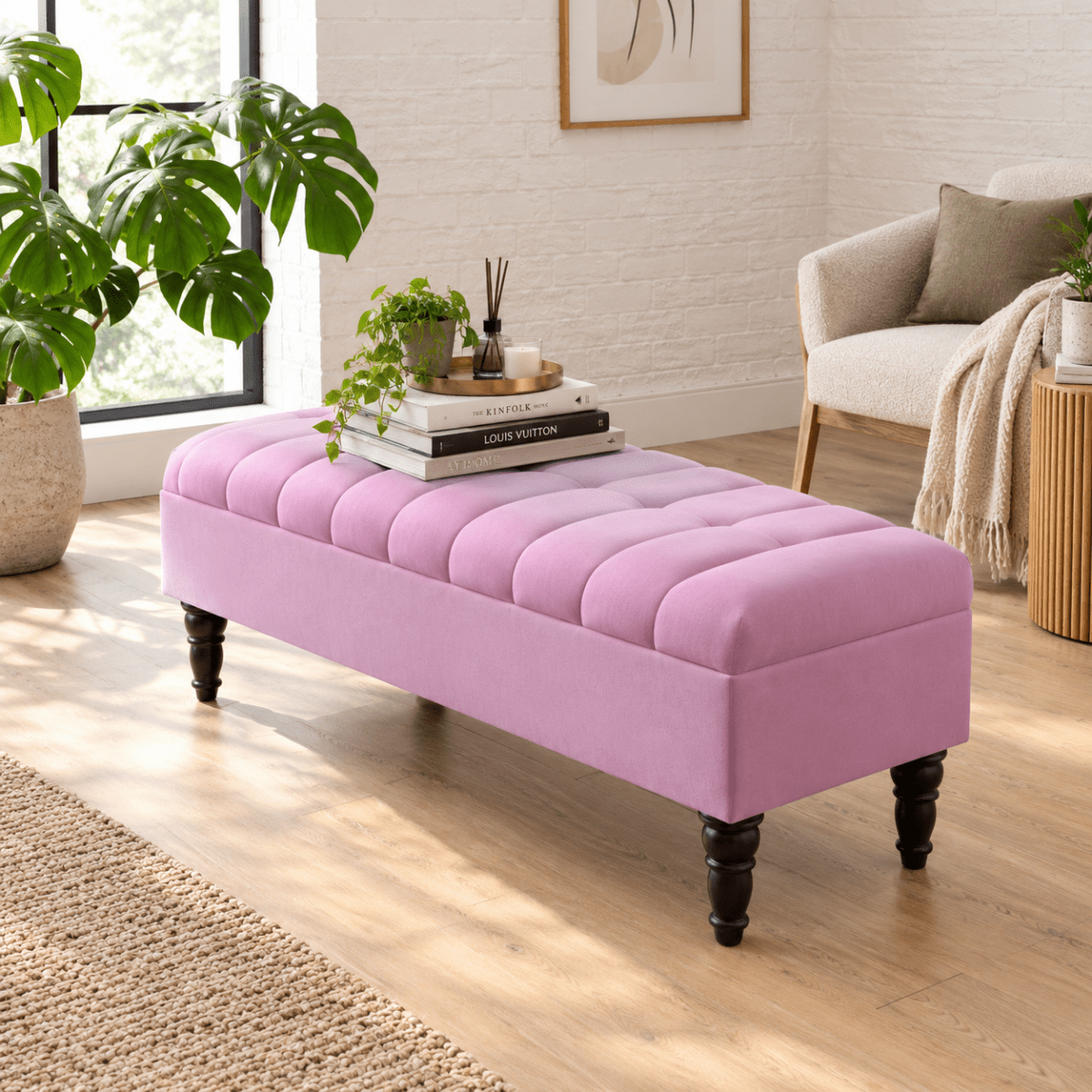 Romo Panel Ottoman Bench Seat – Stylish Coffee Table & Comfortable Seating for Living Rooms UK - ISTOOLS