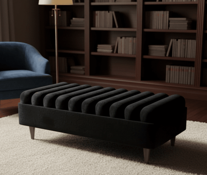 Romo Panel Ottoman Storage Bench Seat in UK living room - ISTOOLS