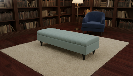 Romo panel storage ottoman bench seat in UK living room - ISTOOLS