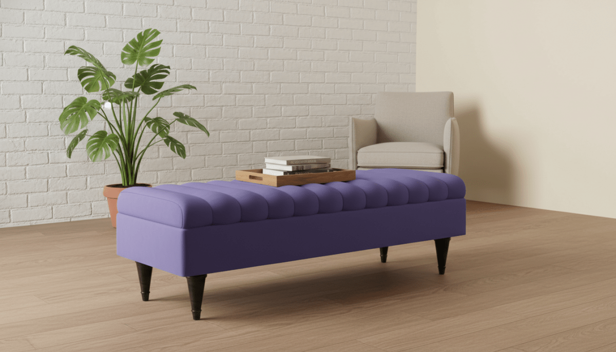 Romo Panel Storage Ottoman Bench Seat – Hidden Storage Coffee Table for Living Room UK - ISTOOLS