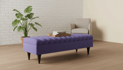 Romo Panel Storage Ottoman Bench Seat – Hidden Storage Coffee Table for Living Room UK - ISTOOLS