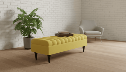 Romo Panel Storage Ottoman Bench Seat – Hidden Storage Coffee Table for Living Room UK - ISTOOLS